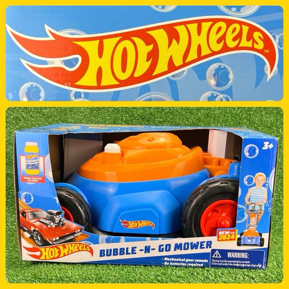 Hot Wheels Bubble‎ Lawn Mower Toddlers Summer Toy Indoor Outdoor Garden Birthday